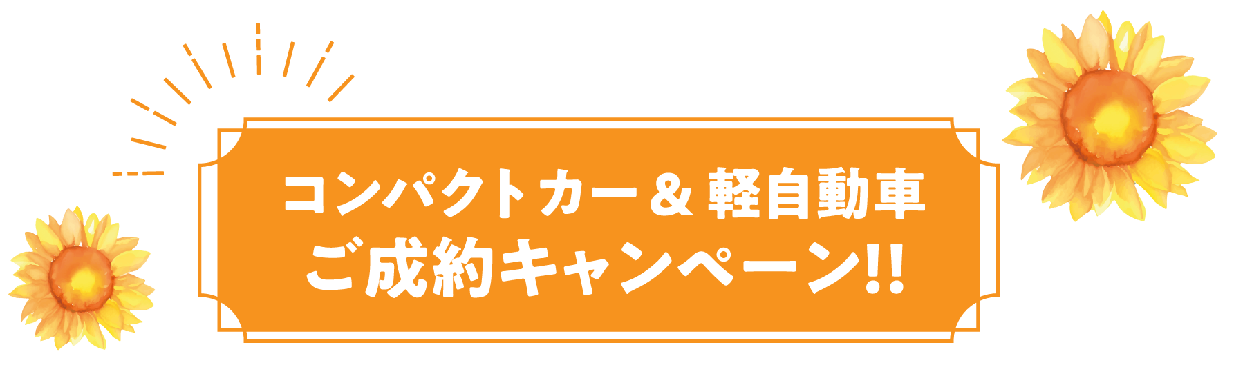 コンパクトカー・軽自動車ご成約キャンペーン